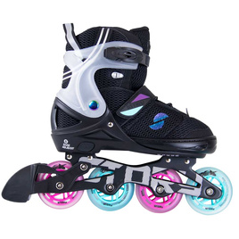 Rolki regulowane Story Motion Adjustable Inline Skates Czarno-Niebiesko-Różowy
