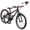 Superlekki rower dla dzieci KUbikes 20S Czarno-Czerwony