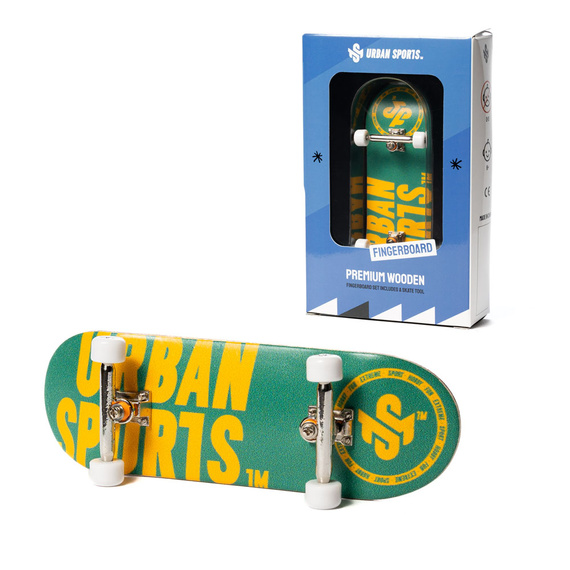 Fingerboard Deskorolka na palce Kompletny Set-Up Urban Sports Logo Green 32 mm