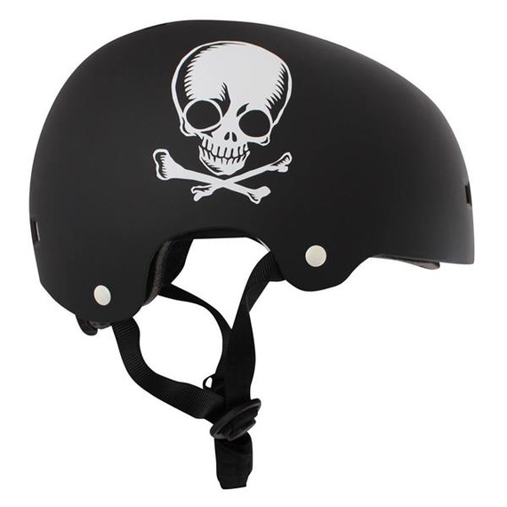 Kask Na Deskorolkę Hulajnogę NKX Brain Saver Czarny Skull 