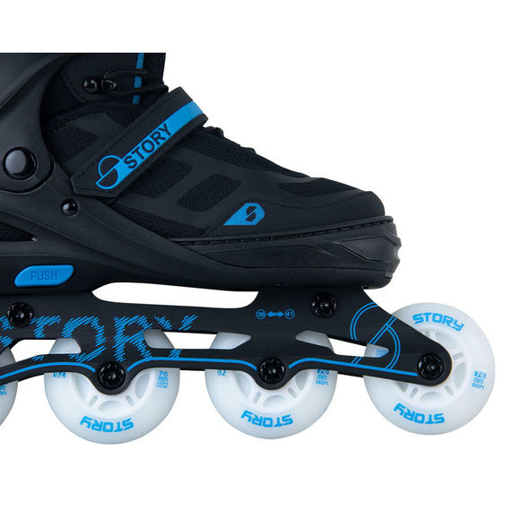 Rolki regulowane Story Fusion Adjustable Inline Skates Niebieski LED