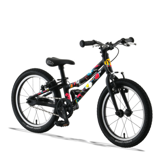 Superlekki rower dla dzieci KUbikes 16S Czarny Komiks