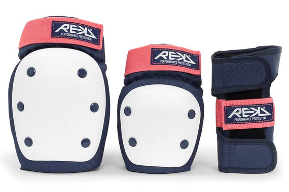 Ochraniacze REKD Heavy Duty Triple Pad Set L Niebiesko-Różowe