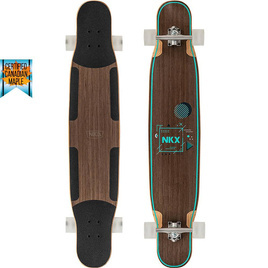 Longboard do dancingu NKX Geometric Walnut Green 117 cm