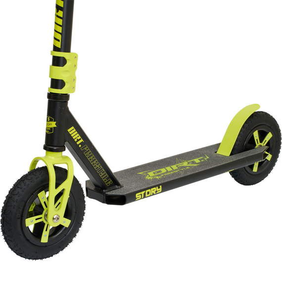 Terenowa Hulajnoga Wyczynowa Story Dirt Freestyle Scooter Czarno-Żółty 89,9 cm