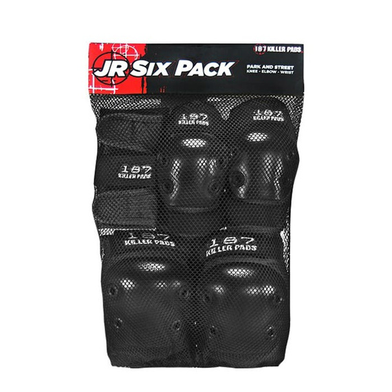 Zestaw Ochraniaczy dla Dzieci 187 Killer Pads Six Pack Set Czarny Jr