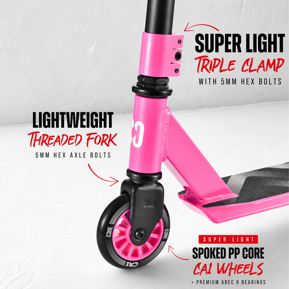 Hulajnoga Wyczynowa CORE CA1 Complete Stunt Scooter Różowy wys. 81 cm
