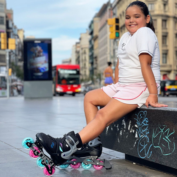 Rolki regulowane Story Motion Adjustable Inline Skates Różowo-Czarny