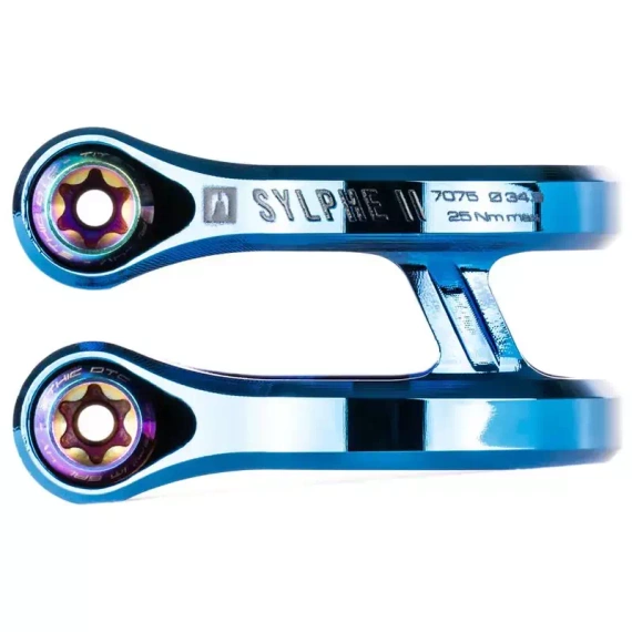 Zacisk Ethic Sylphe V2 Double Clamp Niebieski Chromowany 34,9 mm