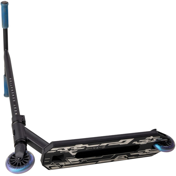 Hulajnoga Wyczynowa Aluminiowa Lekka dla młodych riderów NKD Next Generation Czarno-Niebieski wys. 79,4 cm