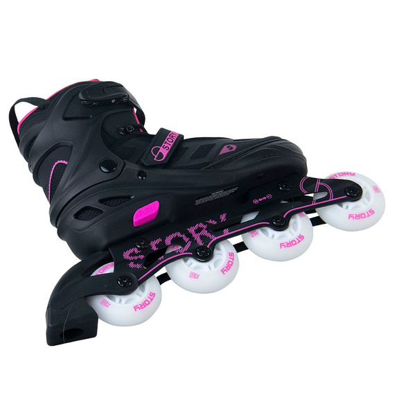 Rolki regulowane Story Fusion Adjustable Inline Skates Różowy LED