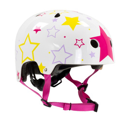 Kask regulowany dla dzieci SFR Adjustable Kids Helmet Biało-Różowy