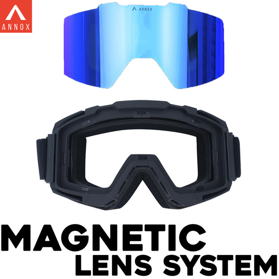 Gogle na snowboard i narty Annox Team Adult RevoBlue/Orange