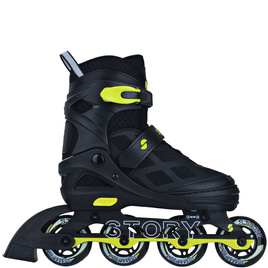 Rolki regulowane Story Midnight Adjustable Inline Skates Czarno-Żółty