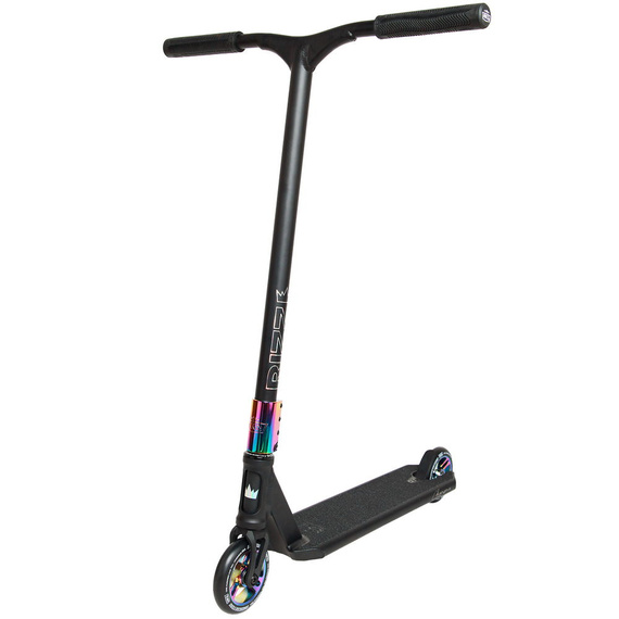 Hulajnoga Wyczynowa NKD RIZZ Stunt Scooter Czarno-Tęczowy 85 cm