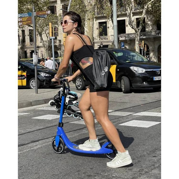 Hulajnoga Miejska Transportowa Story Big Wheel Advanced Foldable Scooter Szaro-Brązowy 230/200 mm