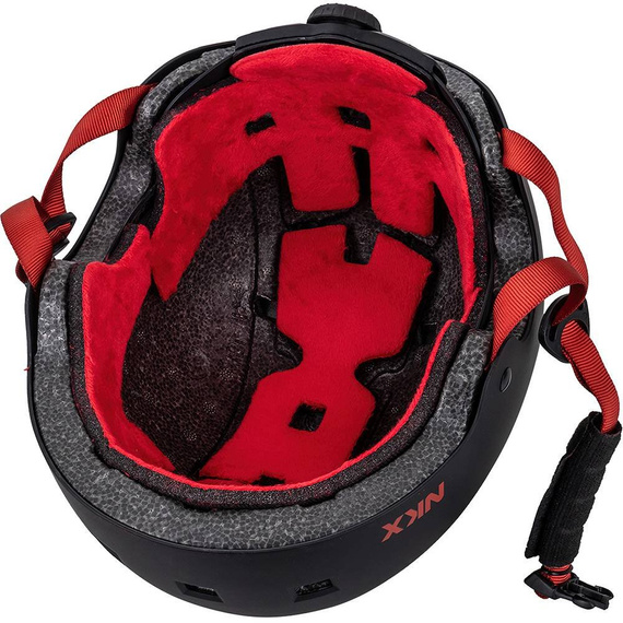 Kask Na Deskorolkę Hulajnogę NKX Brain Saver Czarno-Czerwony