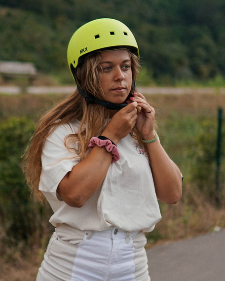 Kask Na Deskorolkę Hulajnogę NKX Brain Saver Limonkowy