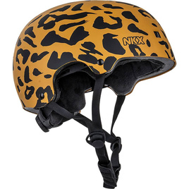 Kask Na Deskorolkę Hulajnogę NKX Brain Saver Leopard Czarno-Brązowy
