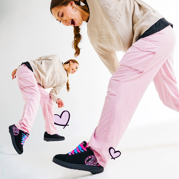 Butorolki Heelys Classic X2 Czarny/Biały/Różowy