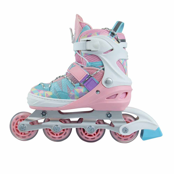 Rolki regulowane Story Spike Adjustable Inline Skates Niebiesko-Różowy