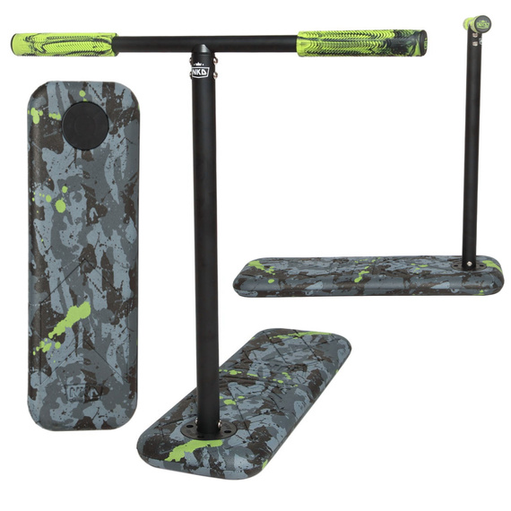 Hulajnoga wyczynowa na trampolinę NKD PRO 7.5" Trampoline Scooter Czarno-Limonkowy wys. 60-90 cm