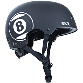 Kask Na Deskorolkę Hulajnogę NKX Brain Saver Czarny 8 Ball