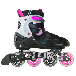 Rolki regulowane Story Motion Adjustable Inline Skates Czarno-Różowy
