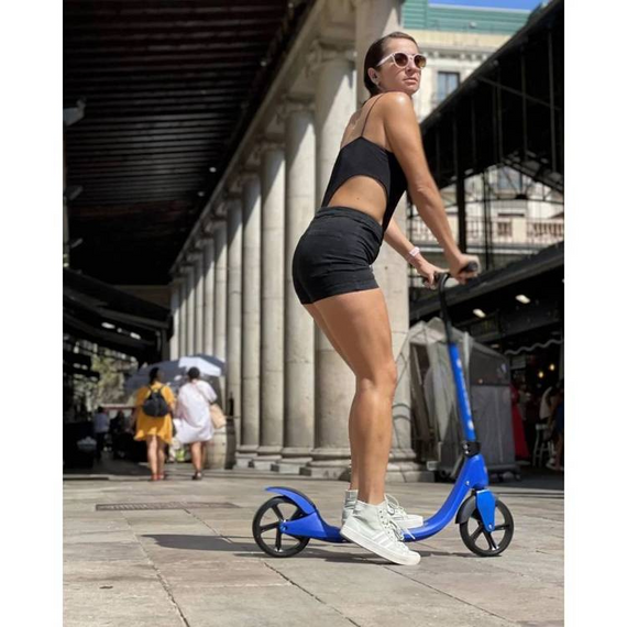 Hulajnoga Miejska Transportowa Story Big Wheel Advanced Foldable Scooter Fioletowy 230/200 mm