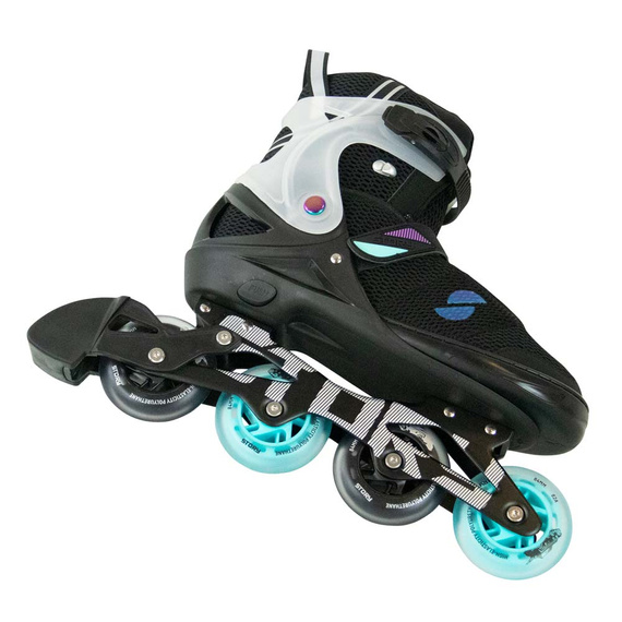 Rolki regulowane Story Motion Adjustable Inline Skates Czarno-Niebiesko-Czarny