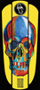 Vlepka Fish Skateboards Skull Yellow
