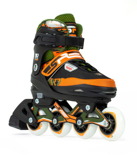Rolki regulowane dla dzieci SFR Pixel Adjustable Inline Skates Zielono-Pomarańczowy