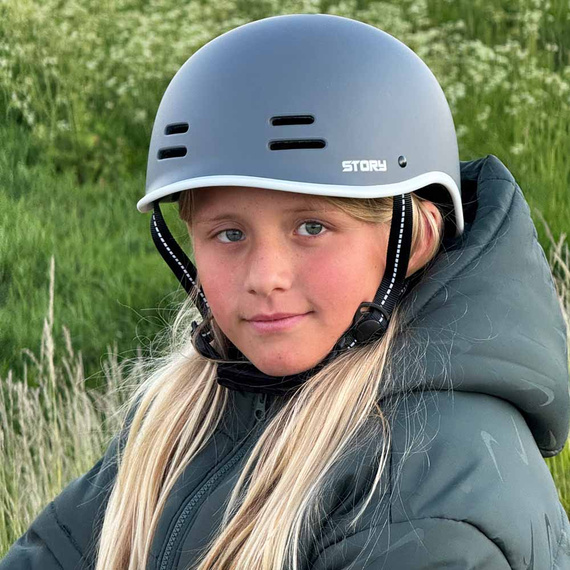 Kask Story Retro Certified Helmet Szary