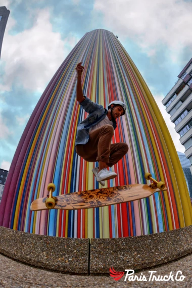 Trucki do longboardu Paris V3 180 mm 50° Longboard Trucks Purple Tide
