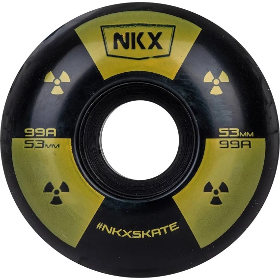 Kółka do deskorolki NKX Candy Series Toxic Czarno-Żółty 53 mm 99A