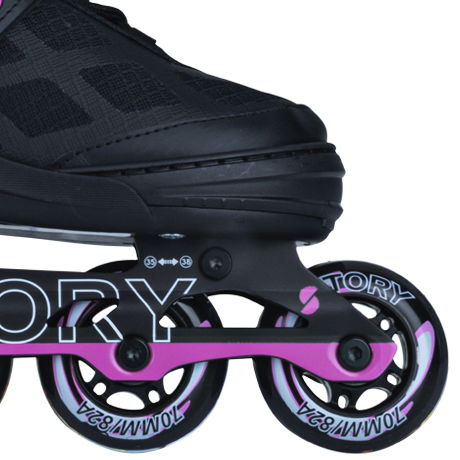 Rolki regulowane Story Midnight Adjustable Inline Skates Czarno-Różowy