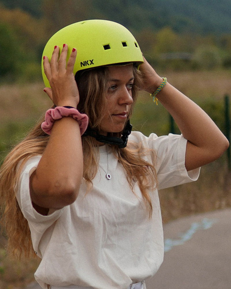Kask Na Deskorolkę Hulajnogę NKX Brain Saver Limonkowy