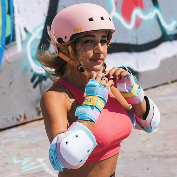 Kask Na Deskorolkę Hulajnogę NKX Brain Saver Peach