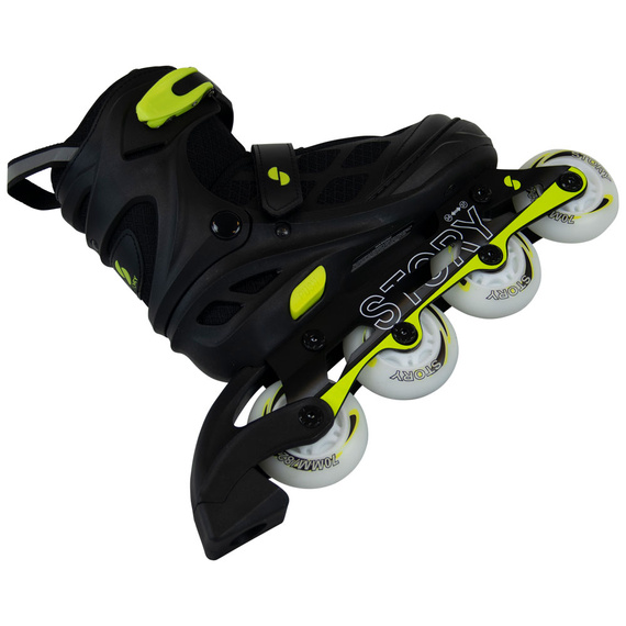 Rolki regulowane Story Midnight Adjustable Inline Skates Czarno-Żółty LED