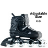 Rolki regulowane Story Fusion Adjustable Inline Skates Czarno-Biały LED