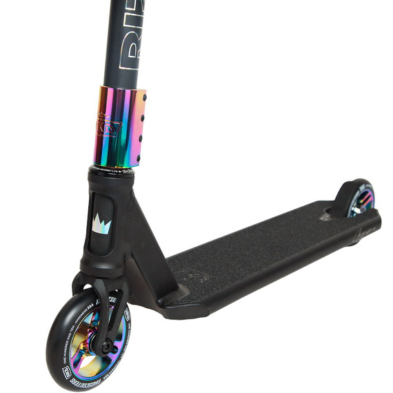 Hulajnoga Wyczynowa NKD RIZZ Stunt Scooter Czarno-Tęczowy 81 cm