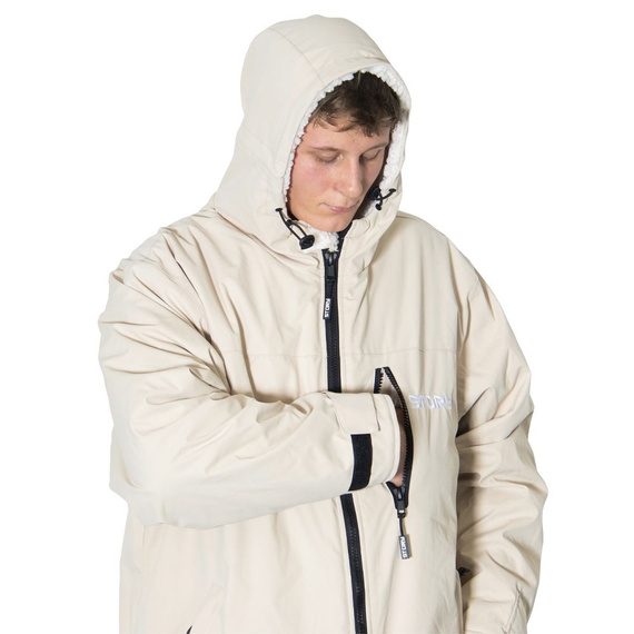 Poncho Ponczo Kurtka Story Change Robe Kremowy