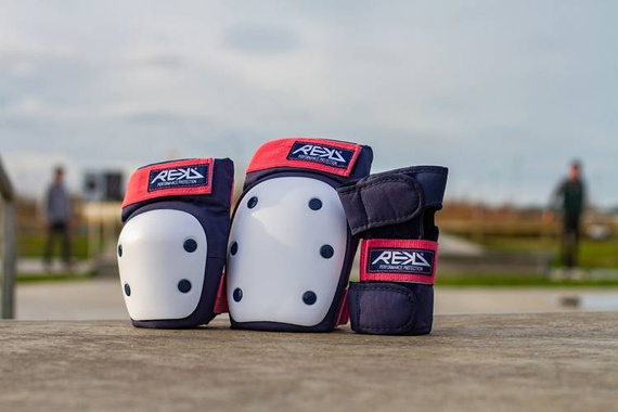 Ochraniacze REKD Heavy Duty Triple Pad Set Niebiesko-Różowe