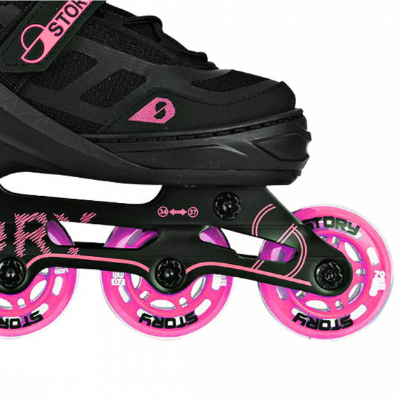 Rolki regulowane Story Fusion Adjustable Inline Skates Różowy