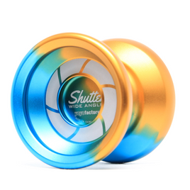 Yoyo Metalowe dla Zaawansowanych YoYoFactory Shutter Wide Angle Splash Pomarańczowo-Turkusowy