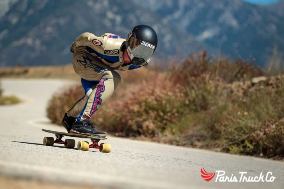 Trucki do longboardu Paris V3 180 mm 50° Longboard Trucks Purple Tide