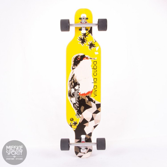 Fish Skateboards Viva La Cuba Silver Black Longboard 89cm