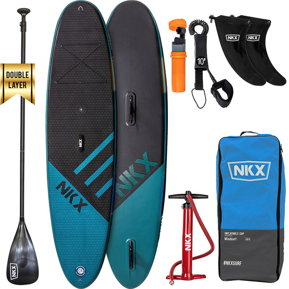 Deska turystyczna SUP pompowana pneumatyczna NKX Windsurf Czarno-Niebieski 10'0