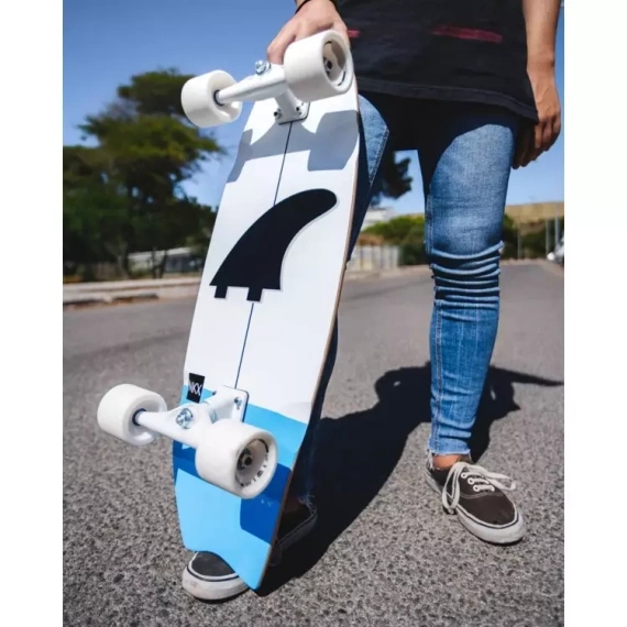 Surfskate Deskorolka Do Surfingu NKX Maverick Tahiti White-Blue 30"