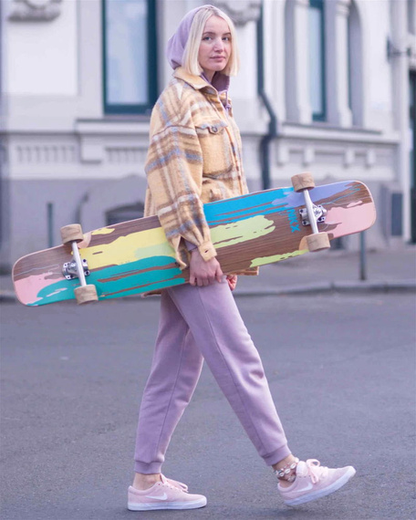 Longboard do Dancingu NKX Vegas Różowy 121 cm
